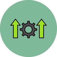Automation Line Filled multicolour Circle Icon vector