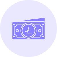 Litecoin Solid duo tune Icon vector