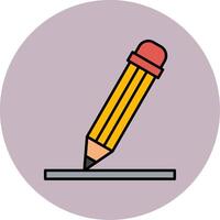 Pencil Line Filled multicolour Circle Icon vector