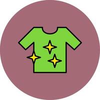 Shirt Line Filled multicolour Circle Icon vector