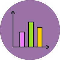 Prediction Line Filled multicolour Circle Icon vector