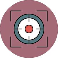 Focus Line Filled multicolour Circle Icon vector