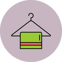 Towel Hanger Line Filled multicolour Circle Icon vector