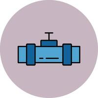 Pipe Line Filled multicolour Circle Icon vector