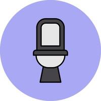 Toilet Line Filled multicolour Circle Icon vector