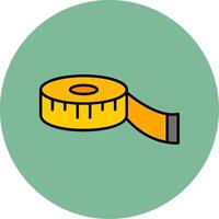 Measure Tape Line Filled multicolour Circle Icon vector