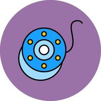 Bobbin Line Filled multicolour Circle Icon vector