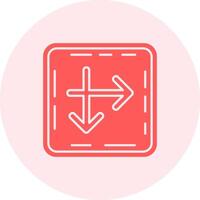 Intersect Solid duo tune Icon vector