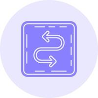 Zigzag Solid duo tune Icon vector