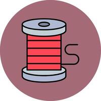 Thread Line Filled multicolour Circle Icon vector