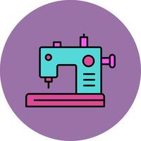 Sewing Machine Line Filled multicolour Circle Icon vector