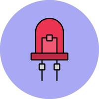Diode Line Filled multicolour Circle Icon vector