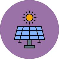 Solar Energy Line Filled multicolour Circle Icon vector