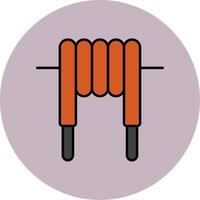 Inductor Line Filled multicolour Circle Icon vector