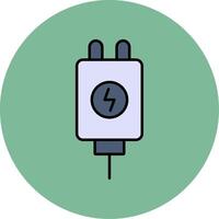 Adapter Line Filled multicolour Circle Icon vector