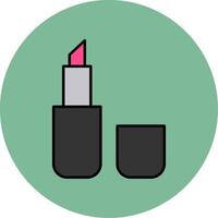 Lipstick Line Filled multicolour Circle Icon vector