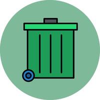 Refuse Line Filled multicolour Circle Icon vector