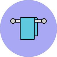 Towel Hanger Line Filled multicolour Circle Icon vector