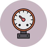 Gauge Line Filled multicolour Circle Icon vector