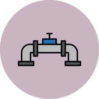 Pipe Line Filled multicolour Circle Icon vector