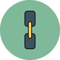 Chain Line Filled multicolour Circle Icon vector