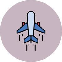 Air Transportation Line Filled multicolour Circle Icon vector