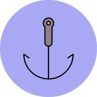 Grappling Hook Line Filled multicolour Circle Icon vector