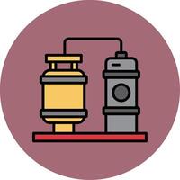 Processing Plant Line Filled multicolour Circle Icon vector