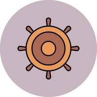 Helm Line Filled multicolour Circle Icon vector