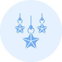 Christmas star Solid duo tune Icon vector