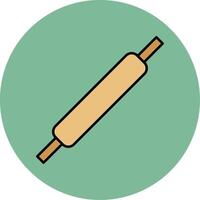 Rolling Pins Line Filled multicolour Circle Icon vector