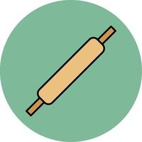 Rolling Pins Line Filled multicolour Circle Icon vector