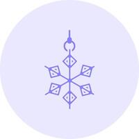 Snowflake Solid duo tune Icon vector