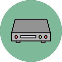 Dvd Player Line Filled multicolour Circle Icon vector