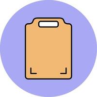 Cutting Board Line Filled multicolour Circle Icon vector
