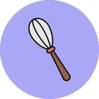 Whisk Line Filled multicolour Circle Icon vector