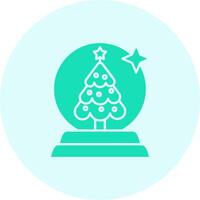 Snow globe Solid duo tune Icon vector