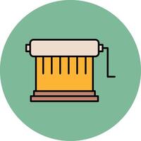 Pasta Machine Line Filled multicolour Circle Icon vector