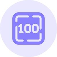 One Hundred Solid duo tune Icon vector