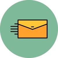 Mail Line Filled multicolour Circle Icon vector