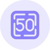 Fifty Solid duo tune Icon vector