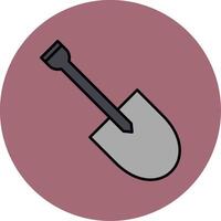 Shovel Line Filled multicolour Circle Icon vector