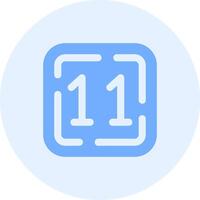 Eleven Solid duo tune Icon vector
