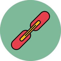 Link Line Filled multicolour Circle Icon vector