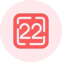 Twenty Two Solid duo tune Icon vector