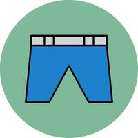 Shorts Line Filled multicolour Circle Icon vector