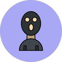 Balaclava Line Filled multicolour Circle Icon vector