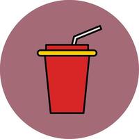 Drinks Line Filled multicolour Circle Icon vector