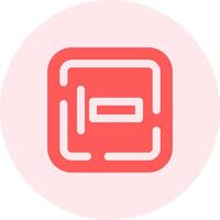 Left allignment Solid duo tune Icon vector