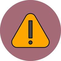 Warning Line Filled multicolour Circle Icon vector